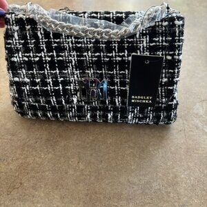 Badgley Mischka Black Tweed Crossbody
